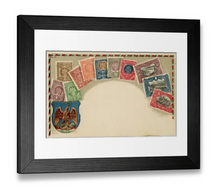 Framed Print : Stamp Card produced by Ottmar Zeihar - Mexico Framed Print : Stamp Card produced by Ottmar Zeihar - Mexico