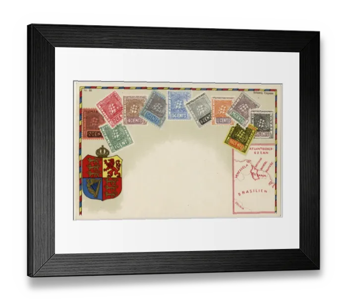 Framed Print : Stamp Card produced by Ottmar Zeihar - British Guyana Framed Print : Stamp Card produced by Ottmar Zeihar - British Guyana