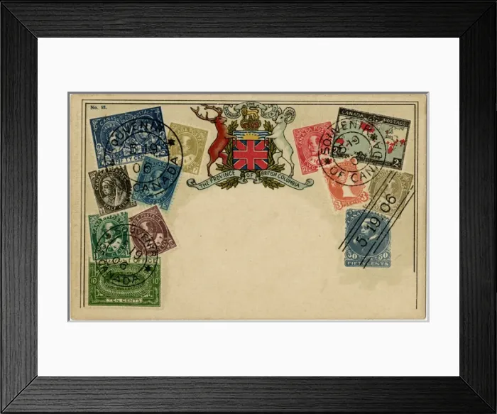 Framed Print : Stamp Card produced by Ottmar Zeihar - Canada Framed Print : Stamp Card produced by Ottmar Zeihar - Canada