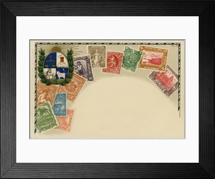 Framed Print : Stamp Card produced by Ottmar Zeihar - Uruguay Framed Print : Stamp Card produced by Ottmar Zeihar - Uruguay