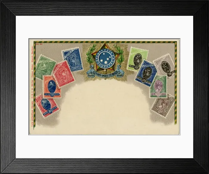 Framed Print : Stamp Card produced by Ottmar Zeihar - Brazil Framed Print : Stamp Card produced by Ottmar Zeihar - Brazil