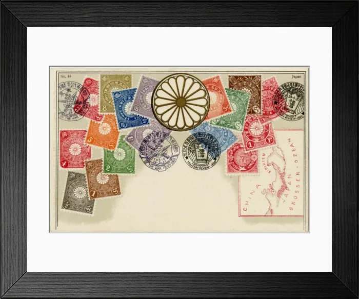 Framed Print : Stamp Card produced by Ottmar Zeihar - Japan Framed Print : Stamp Card produced by Ottmar Zeihar - Japan