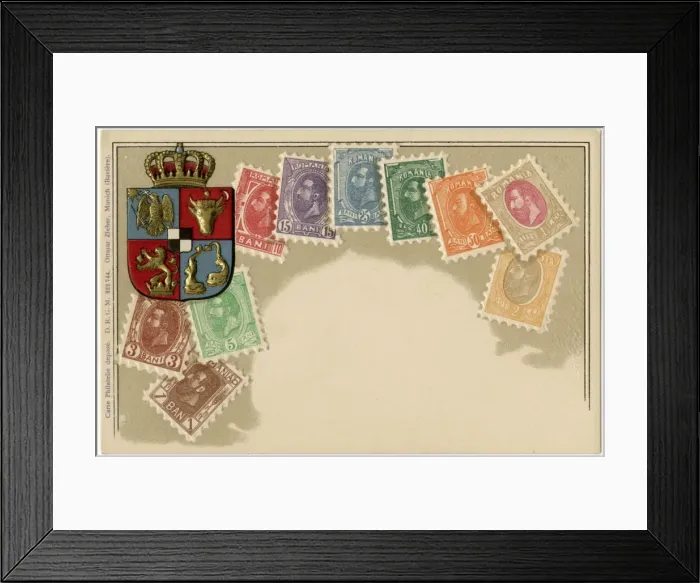 Framed Print : Stamp Card produced by Ottmar Zeihar - Romania Framed Print : Stamp Card produced by Ottmar Zeihar - Romania