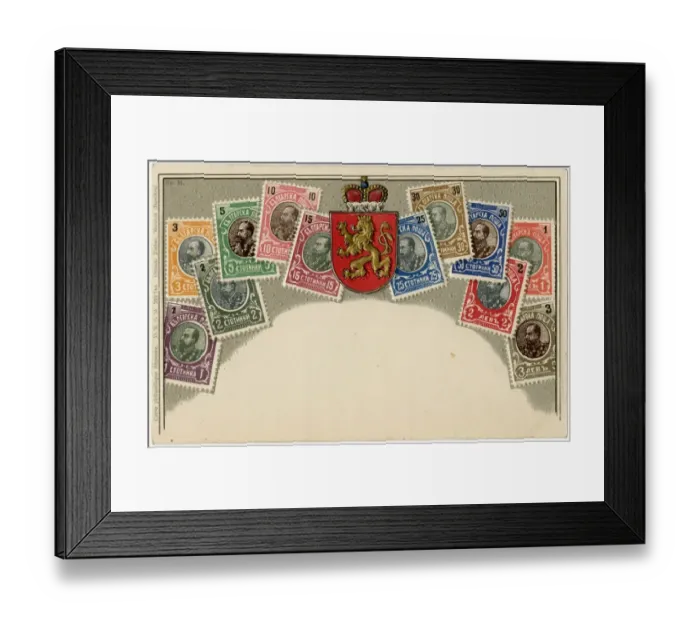 Framed Print : Stamp Card produced by Ottmar Zeihar - Bulgaria Framed Print : Stamp Card produced by Ottmar Zeihar - Bulgaria