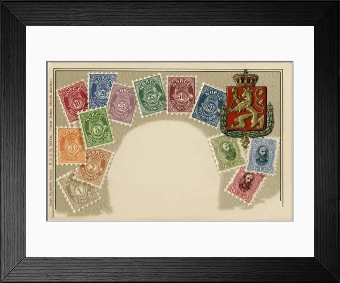 Framed Print : Stamp Card produced by Ottmar Zeihar - Norway Framed Print : Stamp Card produced by Ottmar Zeihar - Norway