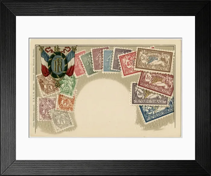 Framed Print : Stamp Card produced by Ottmar Zeihar - France Framed Print : Stamp Card produced by Ottmar Zeihar - France