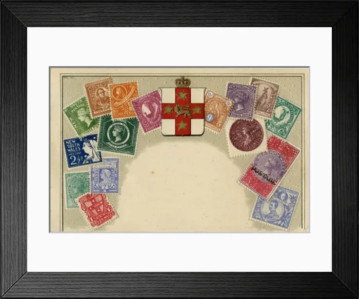 Framed Print : Stamp Card produced by Ottmar Zeihar - New South Wales Framed Print : Stamp Card produced by Ottmar Zeihar - New South Wales