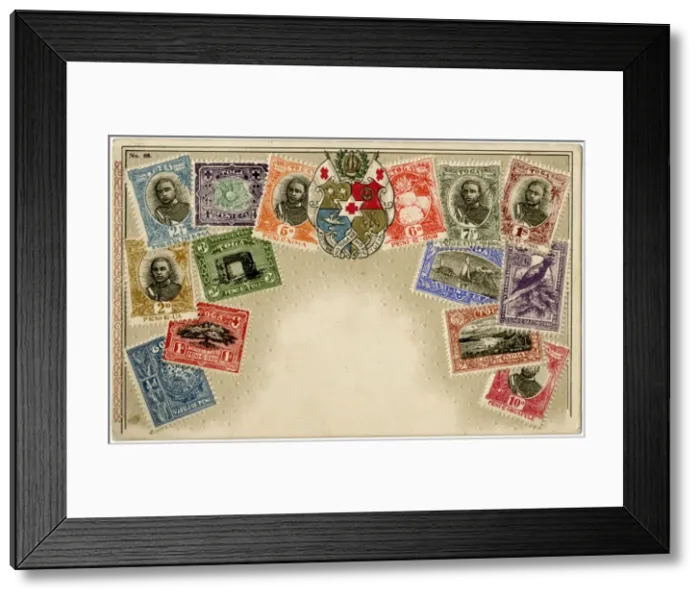 Framed Print : Stamp Card produced by Ottmar Zeihar - Tonga Framed Print : Stamp Card produced by Ottmar Zeihar - Tonga