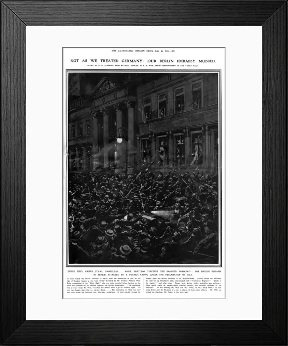 Framed Print : Attack on the British Embassy in Berlin Framed Print : Attack on the British Embassy in Berlin