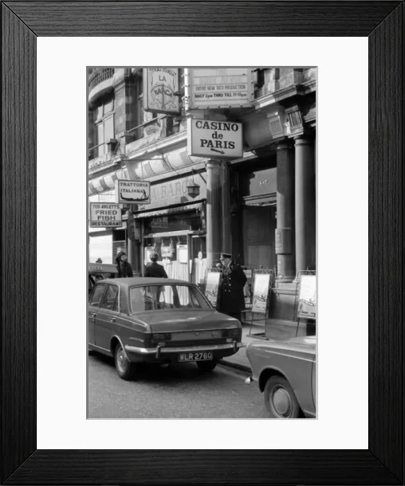 Framed Print : Soho, London - Denman Street W1 Framed Print : Soho, London - Denman Street W1