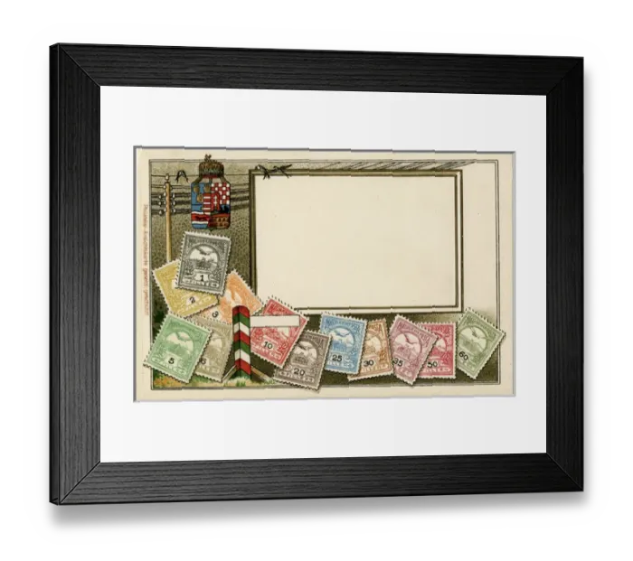 Framed Print : Stamp Card produced by Ottmar Zeihar - Hungary Framed Print : Stamp Card produced by Ottmar Zeihar - Hungary