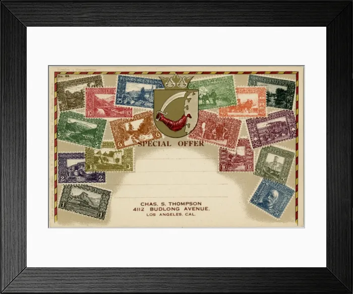 Framed Print : Stamp Card produced by Ottmar Zeihar - Bosnia Herzegovina Framed Print : Stamp Card produced by Ottmar Zeihar - Bosnia Herzegovina
