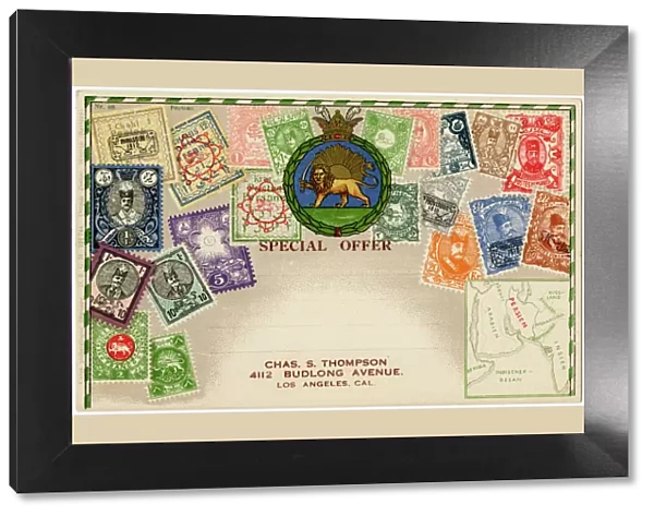 Stamp Card produced by Ottmar Zeihar - Iran (Persia)