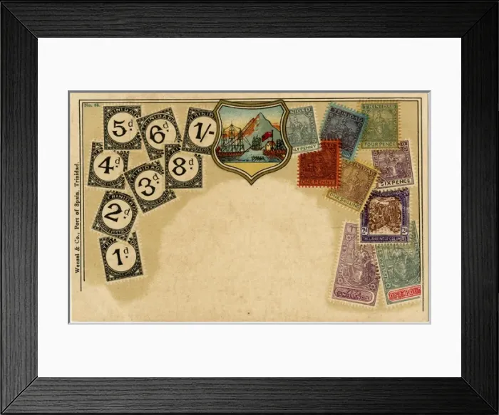 Framed Print : Stamp Card produced by Ottmar Zeihar - Trinidad Framed Print : Stamp Card produced by Ottmar Zeihar - Trinidad