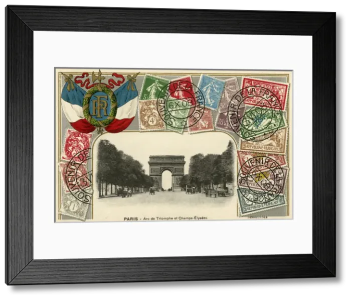 Framed Print : Stamp Card produced by Ottmar Zeihar - Paris, France Framed Print : Stamp Card produced by Ottmar Zeihar - Paris, France