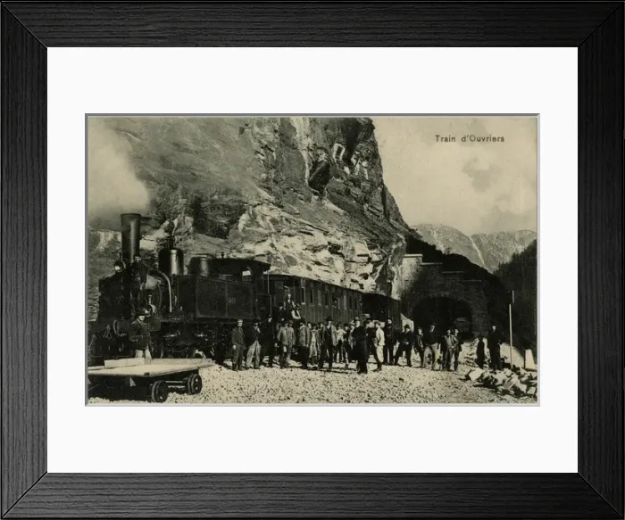 Framed Print : Railway Workers - Switzerland Framed Print : Railway Workers - Switzerland