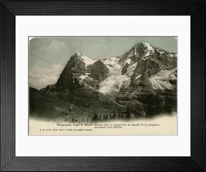 Framed Print : The Eiger, Monch and Junfrau mountains - Switzerland Framed Print : The Eiger, Monch and Junfrau mountains - Switzerland