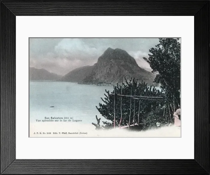 Framed Print : Monte San Salvatore (915m) - Lake Lugano, Switzerland Framed Print : Monte San Salvatore (915m) - Lake Lugano, Switzerland