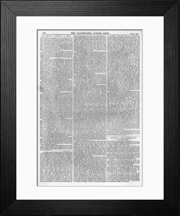 Framed Print : The Imperial Wedding in China, ILN article 1872 Framed Print : The Imperial Wedding in China, ILN article 1872
