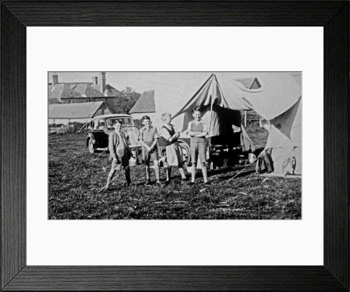 Framed Print : Boys camping Framed Print : Boys camping
