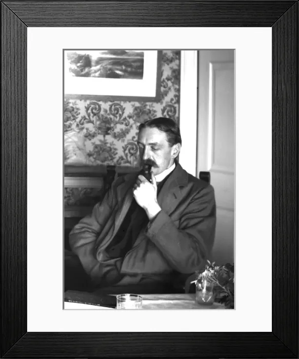 Framed Print : Pensive man smoking a pipe Framed Print : Pensive man smoking a pipe