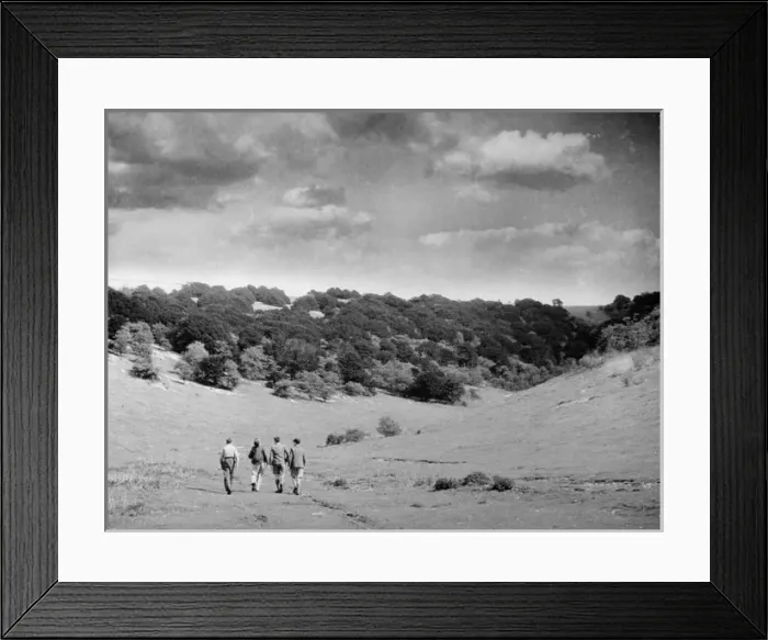 Framed Print : South Downs walkers Framed Print : South Downs walkers