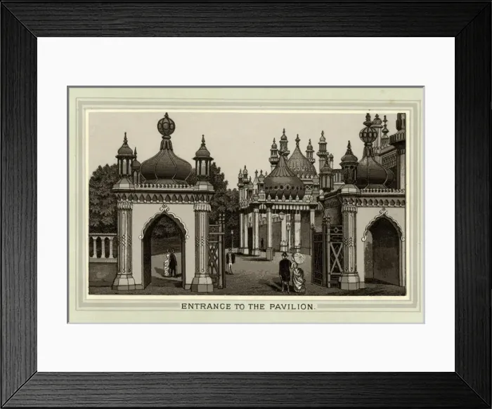 Framed Print : Entrance to the Pavilion, Brighton, Sussex Framed Print : Entrance to the Pavilion, Brighton, Sussex
