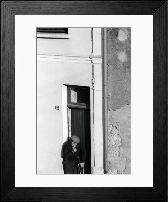 Framed Print : Morning smoker, France Framed Print : Morning smoker, France