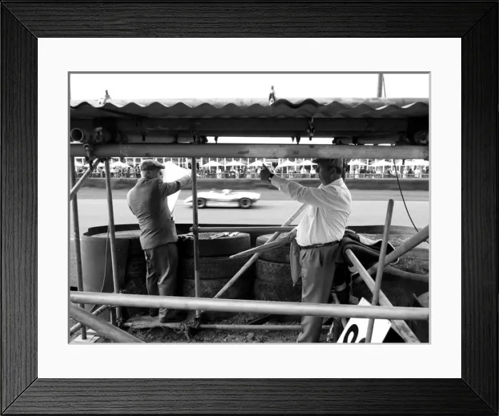 Framed Print : Motor racing marshals, Goodwood, West Sussex Framed Print : Motor racing marshals, Goodwood, West Sussex