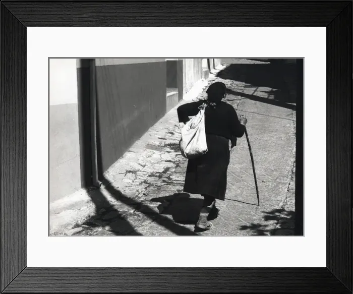 Framed Print : Peasant woman in street, Greece Framed Print : Peasant woman in street, Greece