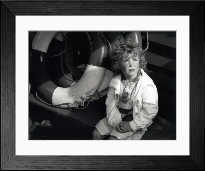 Framed Print : Little girl on a ferry boat, Scotland Framed Print : Little girl on a ferry boat, Scotland