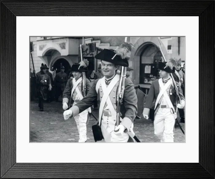 Framed Print : Men in historical military costume, Lucerne, Switzerland Framed Print : Men in historical military costume, Lucerne, Switzerland