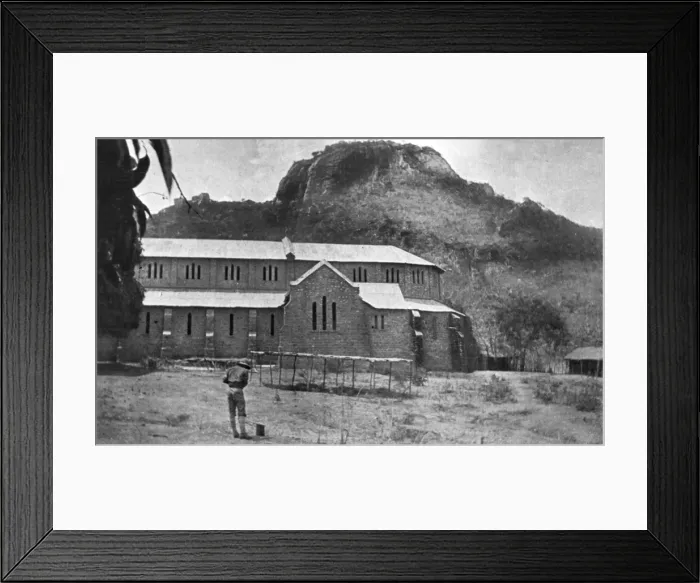 Framed Print : Masasi church used as a hospital, East Africa, WW1 Framed Print : Masasi church used as a hospital, East Africa, WW1