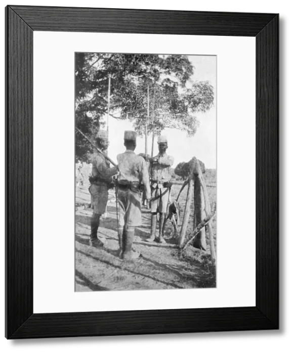 Framed Print : Belgian askaris, Lindi area, East Africa, WW1
