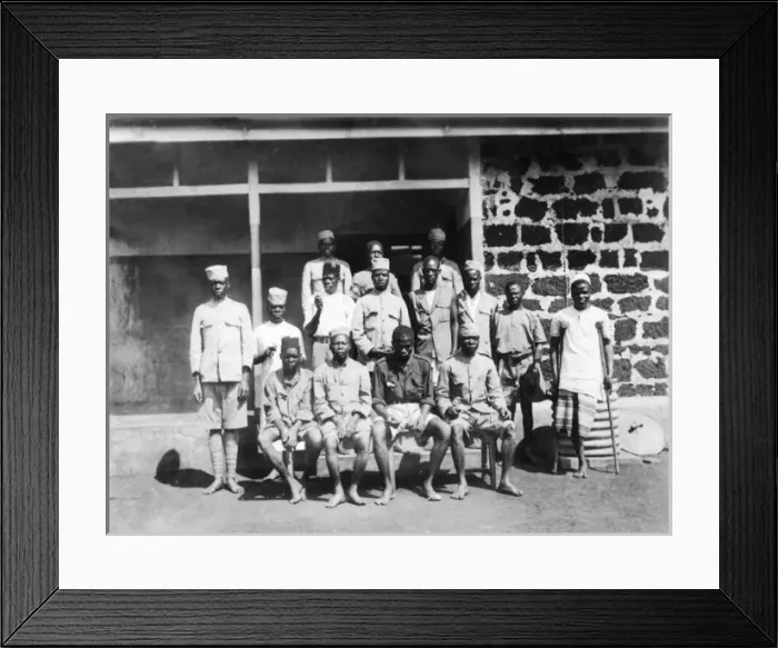 Framed Print : Staff at Kisumu Native Hospital, East Africa, WW1 Framed Print : Staff at Kisumu Native Hospital, East Africa, WW1