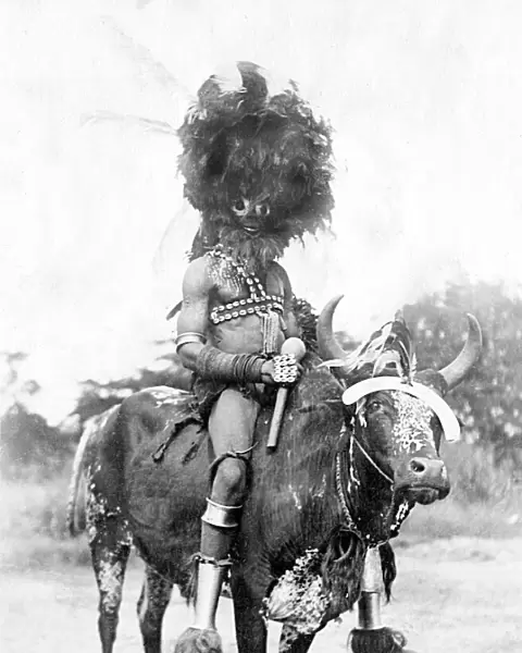 African warrior at ngoma, Mombasa, Kenya, East Africa