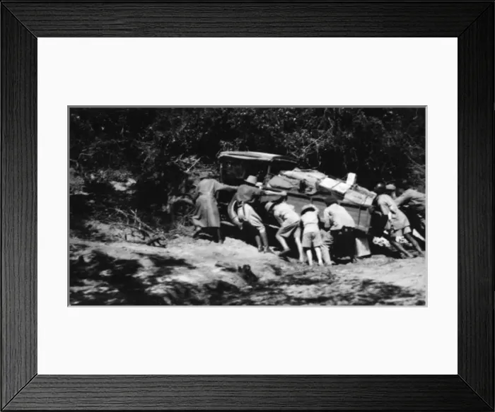 Framed Print : Safari trials with vehicle, Africa Framed Print : Safari trials with vehicle, Africa