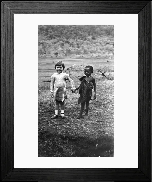 Framed Print : Daphne Jewell and friend, Kenya, East Africa Framed Print : Daphne Jewell and friend, Kenya, East Africa