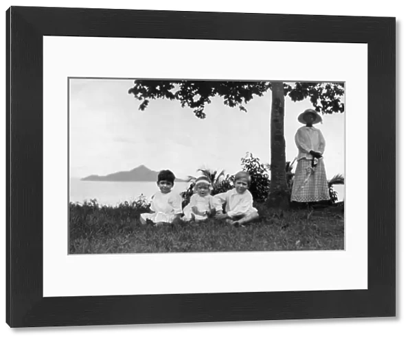 Three Jewell children, Mahe, Seychelles