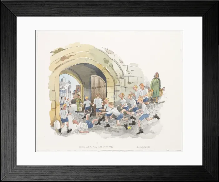 Framed Print : Getting used to Army Boots - Recruits in training, Wincheste Framed Print : Getting used to Army Boots - Recruits in training, Wincheste