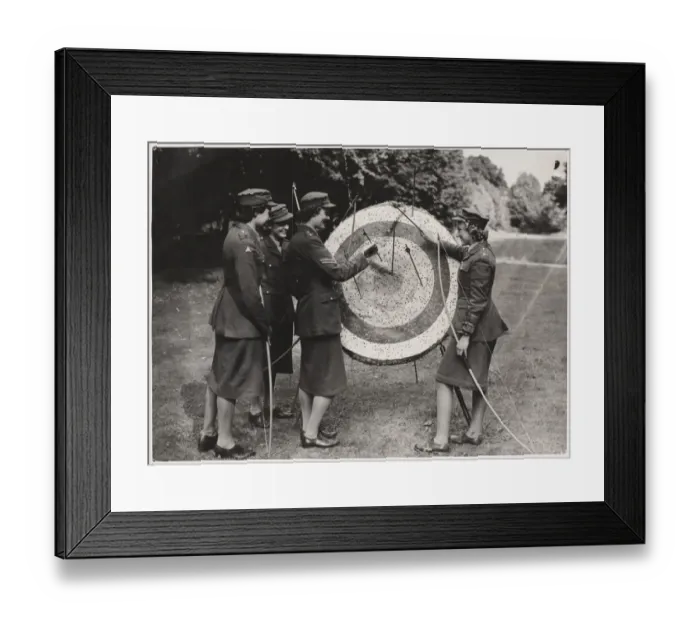 Framed Print : Auxiliary Territorial Service archers Framed Print : Auxiliary Territorial Service archers