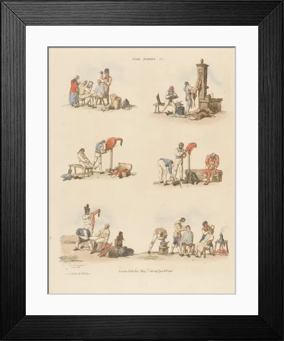 Framed Print : Camp Scenes Framed Print : Camp Scenes