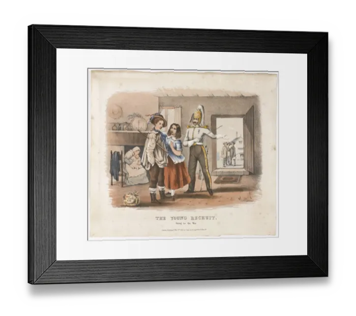 Framed Print : The Young Recruit / Going to the War Framed Print : The Young Recruit / Going to the War