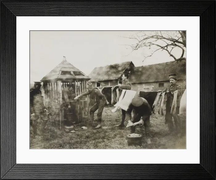 Framed Print : Tommy?s washing day in Flanders Framed Print : Tommy?s washing day in Flanders