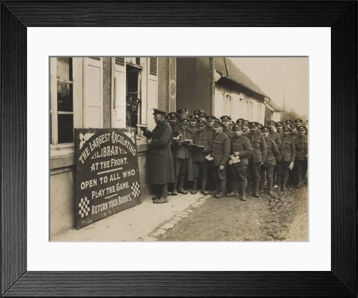 Framed Print : A library for troops on Western Front Framed Print : A library for troops on Western Front