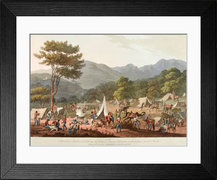 Framed Print : Troops Bevouacked near the Village of Villa Velha Framed Print : Troops Bevouacked near the Village of Villa Velha