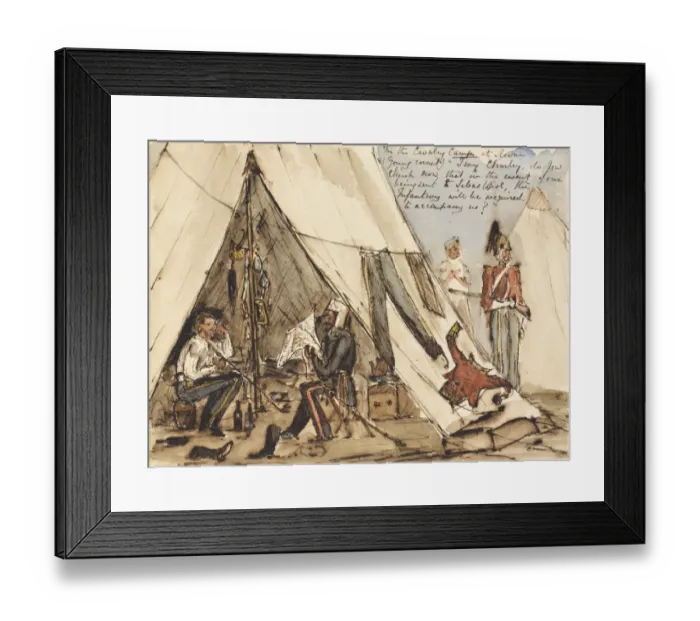 Framed Print : In the Cavalry Camp at Devna Framed Print : In the Cavalry Camp at Devna