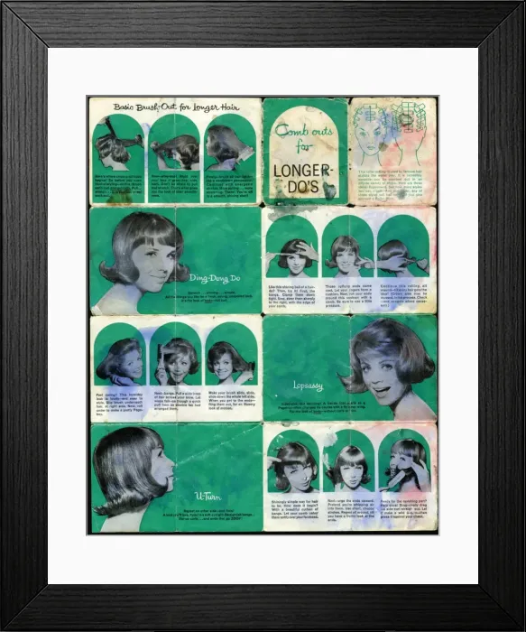 Framed Print : Hairstyle instruction leaflet Framed Print : Hairstyle instruction leaflet