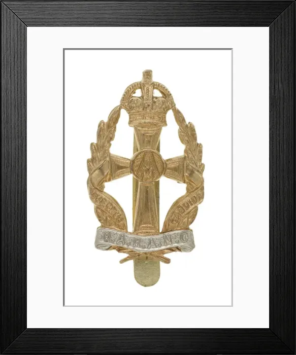 Framed Print : Military Badge