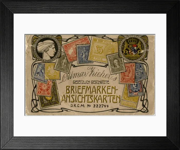 Framed Print : Stamp Card pack for card sets produced by Ottmar Zeihar Framed Print : Stamp Card pack for card sets produced by Ottmar Zeihar